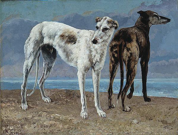 Gustave Courbet The Greyhounds of the Comte de Choiseul